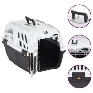 VidaXL Transportín con cierre y asa para perros y gatos