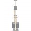 vidaXL Rascador para gatos con postes de sisal gris claro 180 cm, , large indicador imagen numero 3