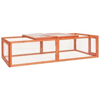 Vidaxl conejera exterior de madera para animales pequeños