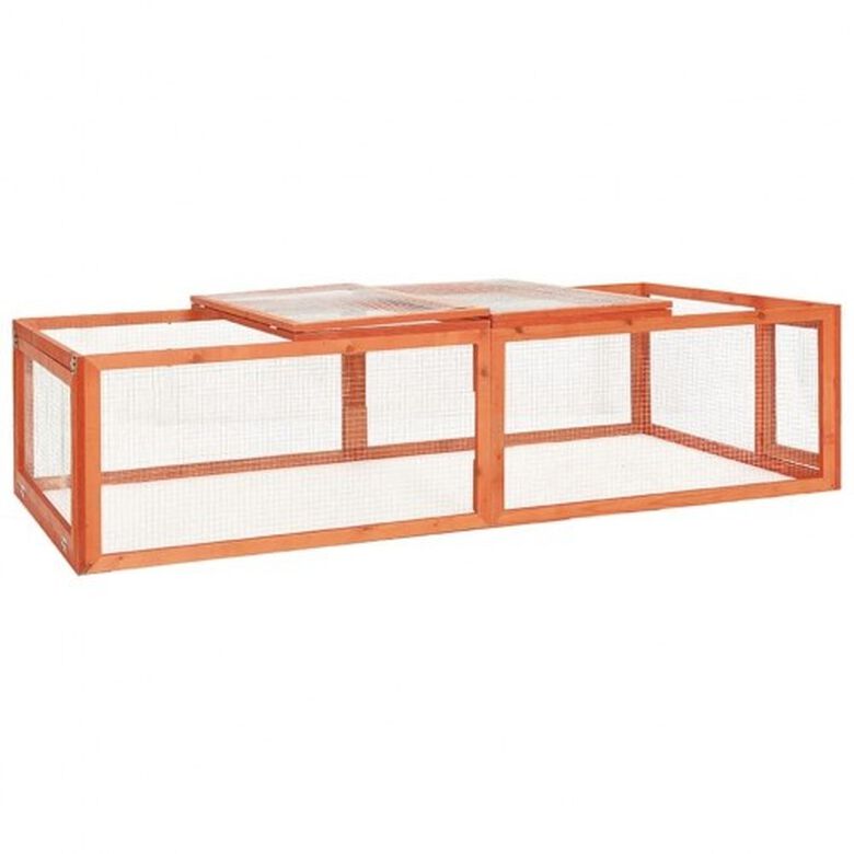 Vidaxl conejera exterior de madera para animales pequeños thumbnail