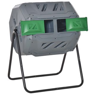 Outsunny Compostador de Tambor giratorio Gris para jardín