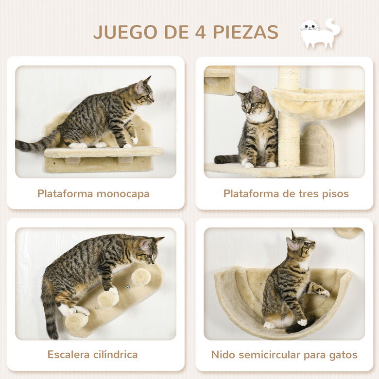 PawHut Estante Beige para gatos thumbnail