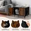 COSTWAY Mueble Moderno para Caja de Arena para Gatos, Escondite para Baño de Gato con Entrada, Compartimento Abierto, Gabinete de Madera para Muebles de Gato, para Interiores (60 x 45 x 75 cm), , large indicador imagen numero 5