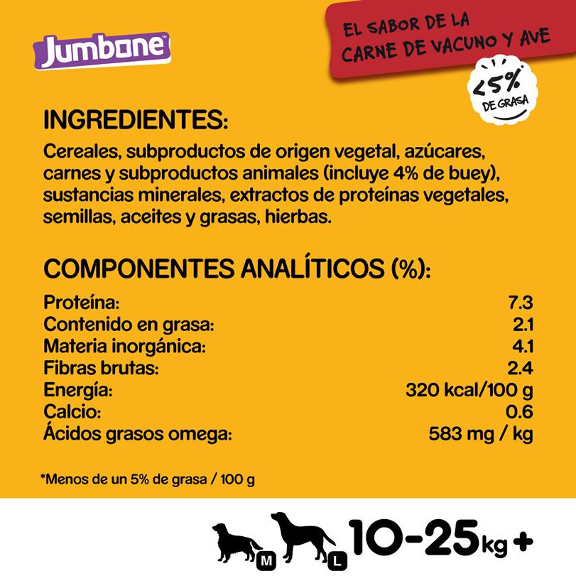 180 g Pedigree Huesos Jumbone Vacuno y Ave para Perros, , large Imagen numero 3