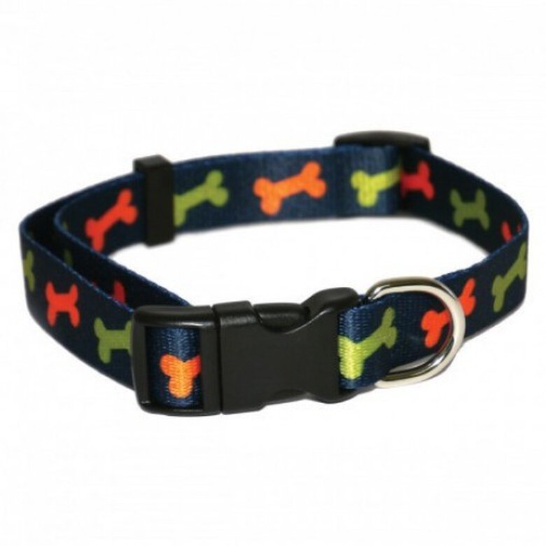 Collar diseño Huesos para perros color Azul, Naranja y Verde, , large image number null