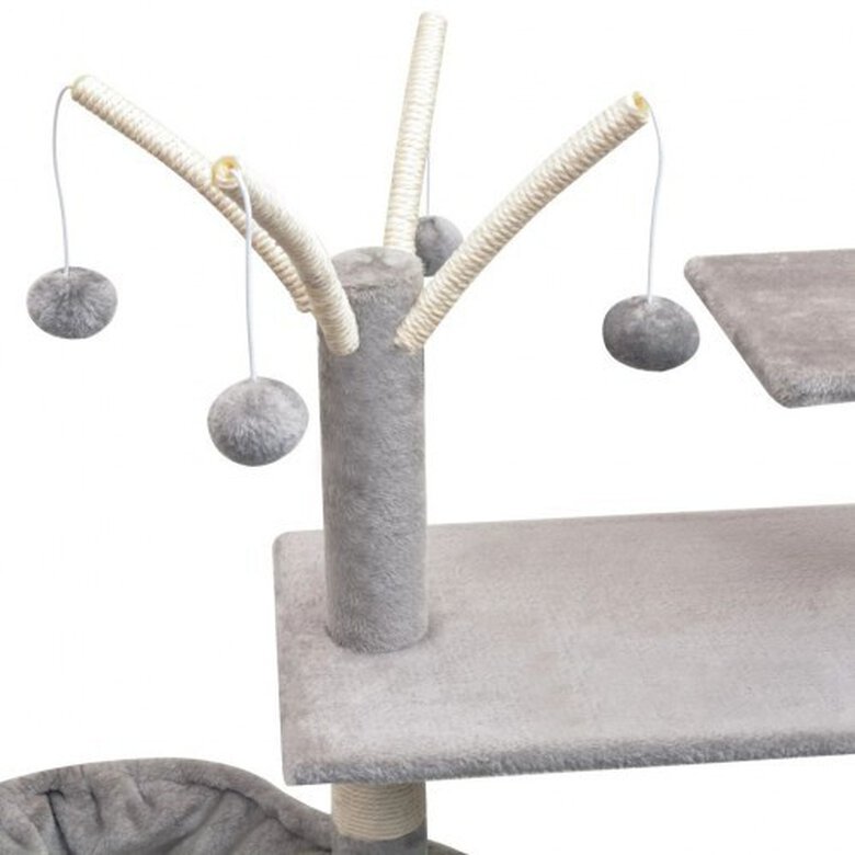 Rascador con poste de sisal para gatos color Gris, , large image number null