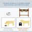PawHut comedero elevado 2 platos marrón para perros, , large indicador imagen numero 4