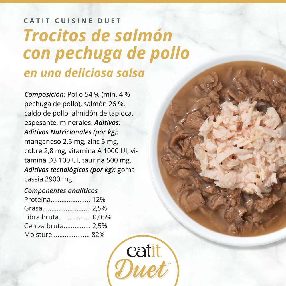 Catit Cuisine Duet Salm&oacute;n con Pollo, 75g, , large Imagen numero 3