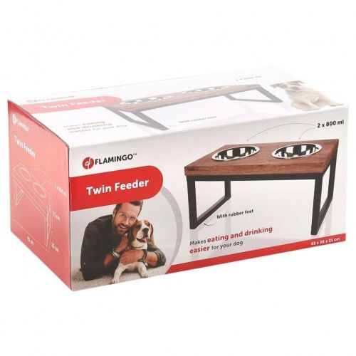 Flamingo tommy comedero con dos cuencos extra&iacute;bles para mascotas, , large Imagen numero 7