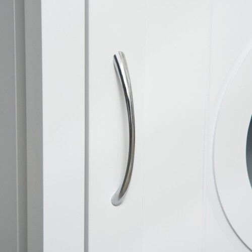 PawHut casa de madera y mueble arenero blanco para gatos, , large Imagen numero 4