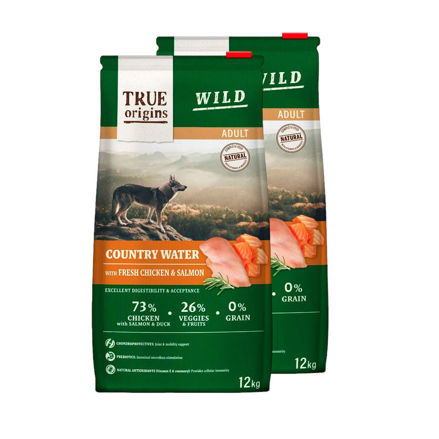 True Origins Wild Adult Country Water Pollo y Salmón pienso para perros