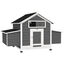 PawHut Gallinero de Exterior Gris y Blanco, , large indicador imagen numero 1