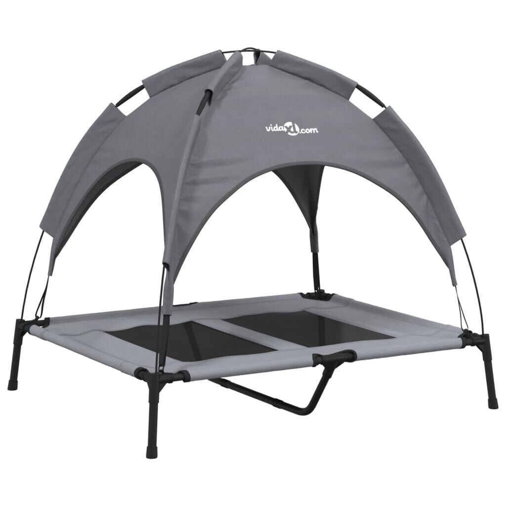 vidaXL Cama para perros con dosel antracita tela oxford y acero, , large Imagen numero 5