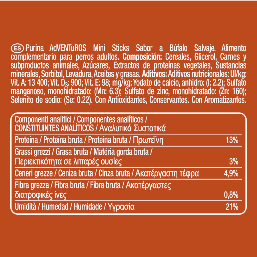 Adventuros Mini Sticks Búfalo Salvaje para Perros thumbnail