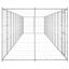 Vidaxl perrera de acero galvanizado plateada para perros, , large indicador imagen numero 11