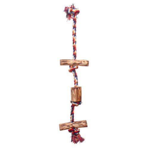 Sun Parrots cuerda de algod&oacute;n y maderas para loros Imagen numero 1