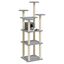 Vidaxl rascador árbol con casa gris claro para gatos, , large indicador imagen numero 3