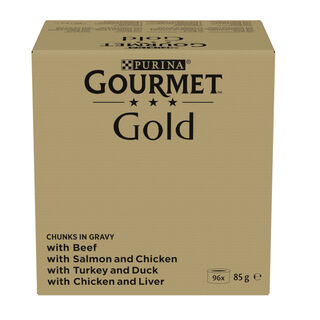 Gourmet Gold Bocaditos en salsa latas para gatos