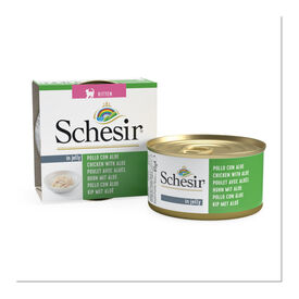 Schesir Kitten pollo con aloe latas para gatitos