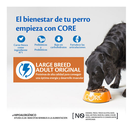 Wellness Core Adult Large Original Pollo pienso para perros , , large image number null