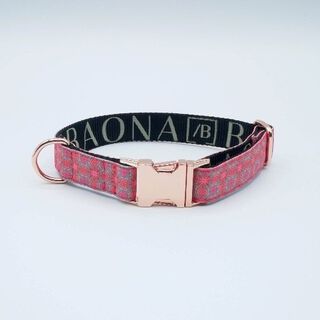 Baona collar haina de nylon reciclado rosa para perros