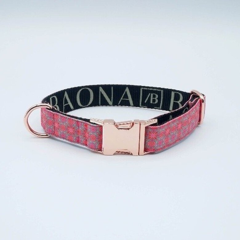 Baona collar haina de nylon reciclado rosa para perros, , large image number null
