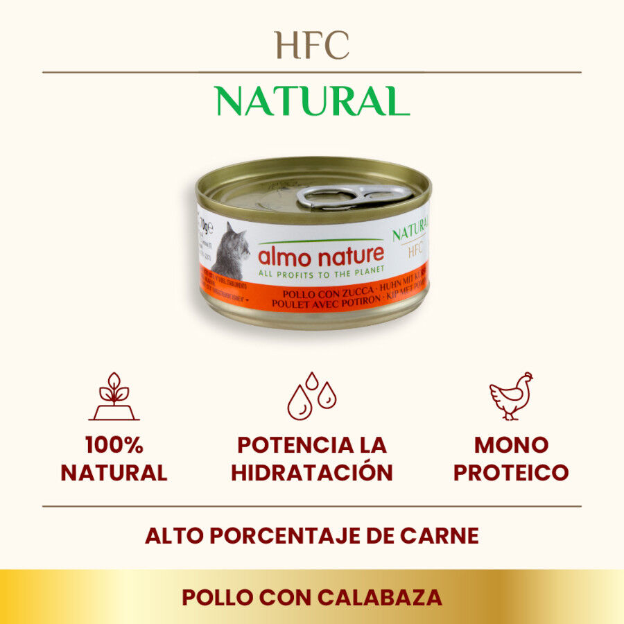 Almo Nature HFC Natural Pollo Calabaza lata para gatos thumbnail