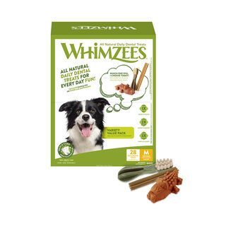 Whimzees Snacks Dentales Mix para perros de raza mediana