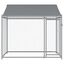 vidaXL Jaula de perros techo y puerta acero galvanizado gris 2x2x2 m, , large indicador imagen numero 3