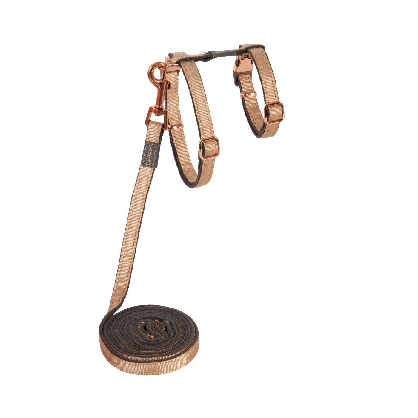 Rogz Urbancat Arnés y Correa Dorado para gatos