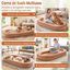 COSTWAY Cama para Perros de Tama&ntilde;o Humano, con Base Antideslizante, Borde Desmontable, Funda de Felpa Lavable y Manta, Cama Perro Viscoelastica para Sal&oacute;n y Dormitorio, 185 x 78 x 21 cm, , large indicador imagen numero 4