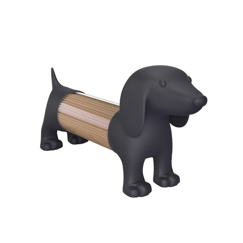 Palillero Teckel con forma de perro Gris