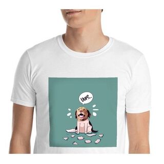 Mascochula camiseta hombre melasuda personalizada con tu macota blanco