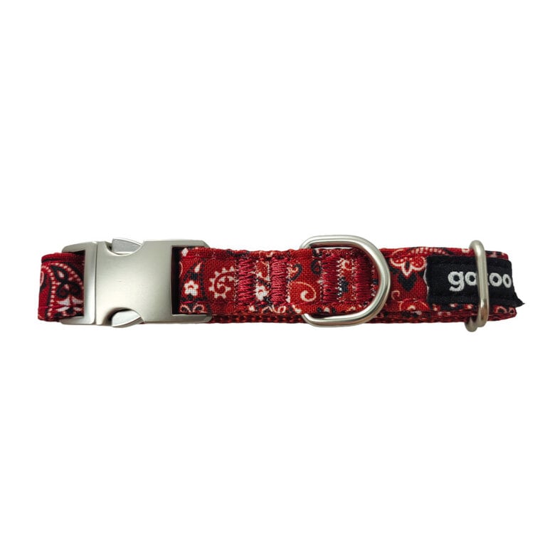 Gotoo Collar estampado cachemira rojo para perros