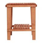 Mesa auxiliar Outsunny para jardín con dos estantes color Madera, , large image number null