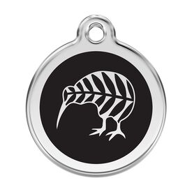 Red Dingo Placa identificativa Acero Inoxidable Esmalte Kiwi para perros