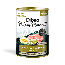 Dibaq Natural Moments Adulto Cerdo Ib&eacute;rico con Mel&oacute;n, 12 latas x 380gr