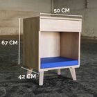 Mesilla de madera cama para perros color Roble Renovables, , large image number null