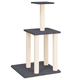 vidaXL Rascador Postes de sisal Gris Oscuro 85 cm para gatos