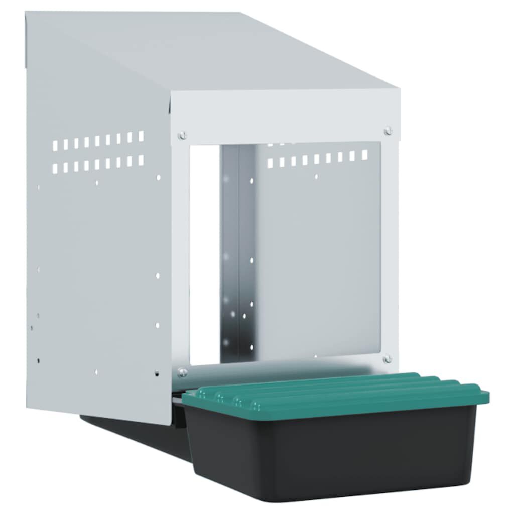 vidaXL Nido para gallinas de acero galvanizado para montar en la pared thumbnail