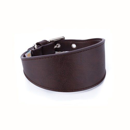 Collar de cuero vegano Pamppy especial galgos color Marr&oacute;n, , large Imagen numero 2