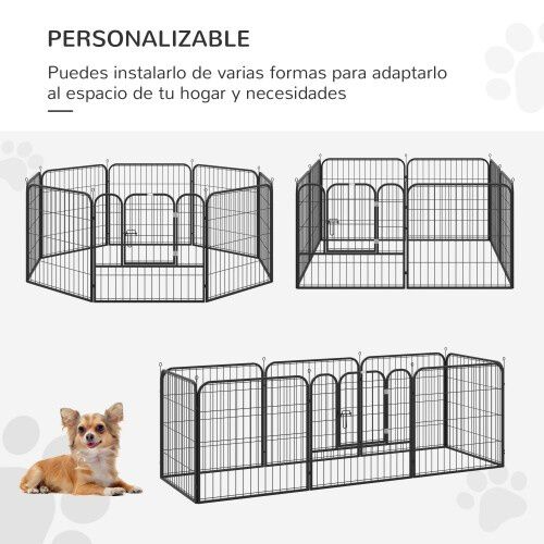 Corral plegable para mascotas color Negro thumbnail