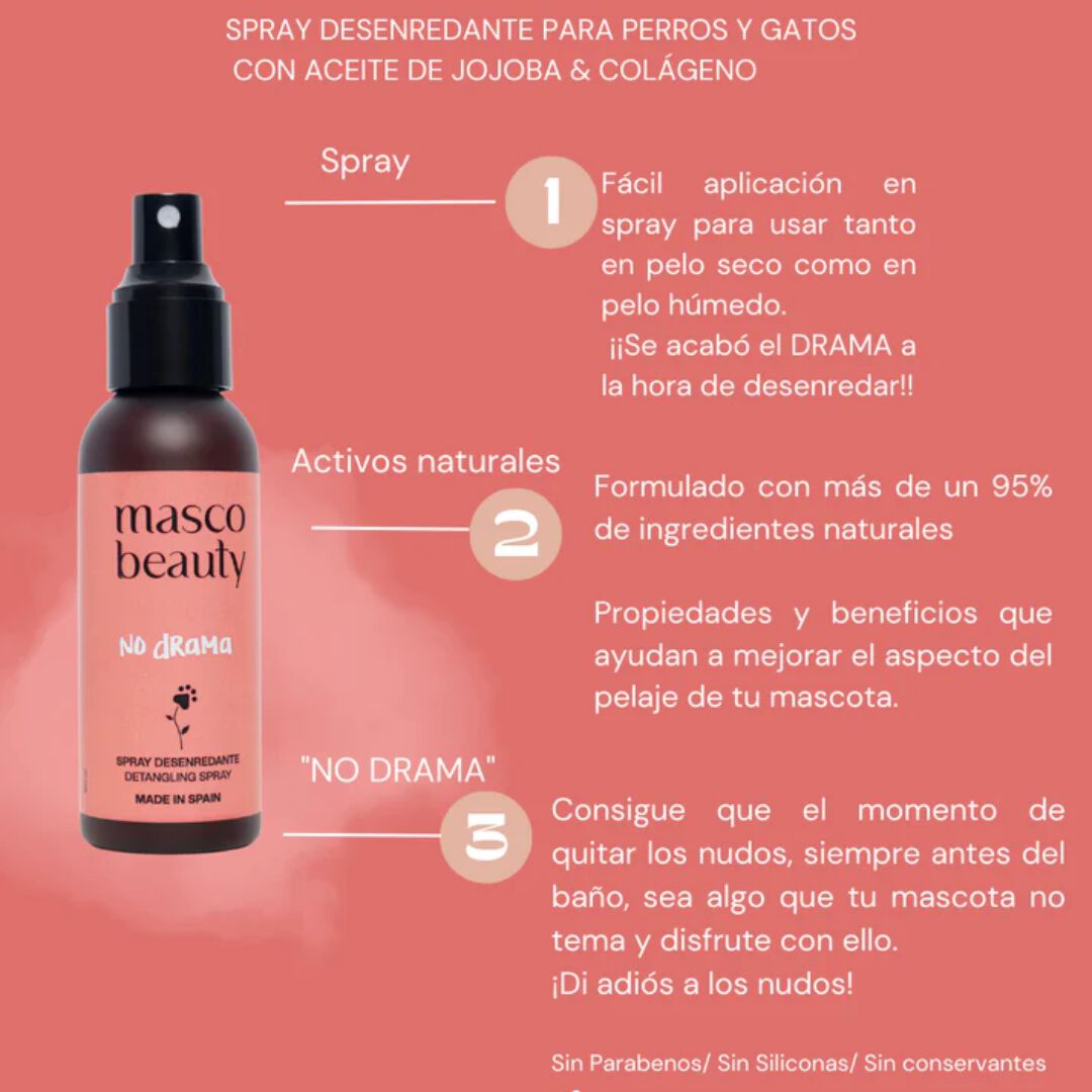 Spray Desenredante para perros &middot; Antitirones &middot; Sin aclarado &middot; Elimina nudos y enredos &middot; Pelo largo y rizado &middot; Hecho en Espa&ntilde;a &middot; Carda de regalo, , large Imagen numero 4