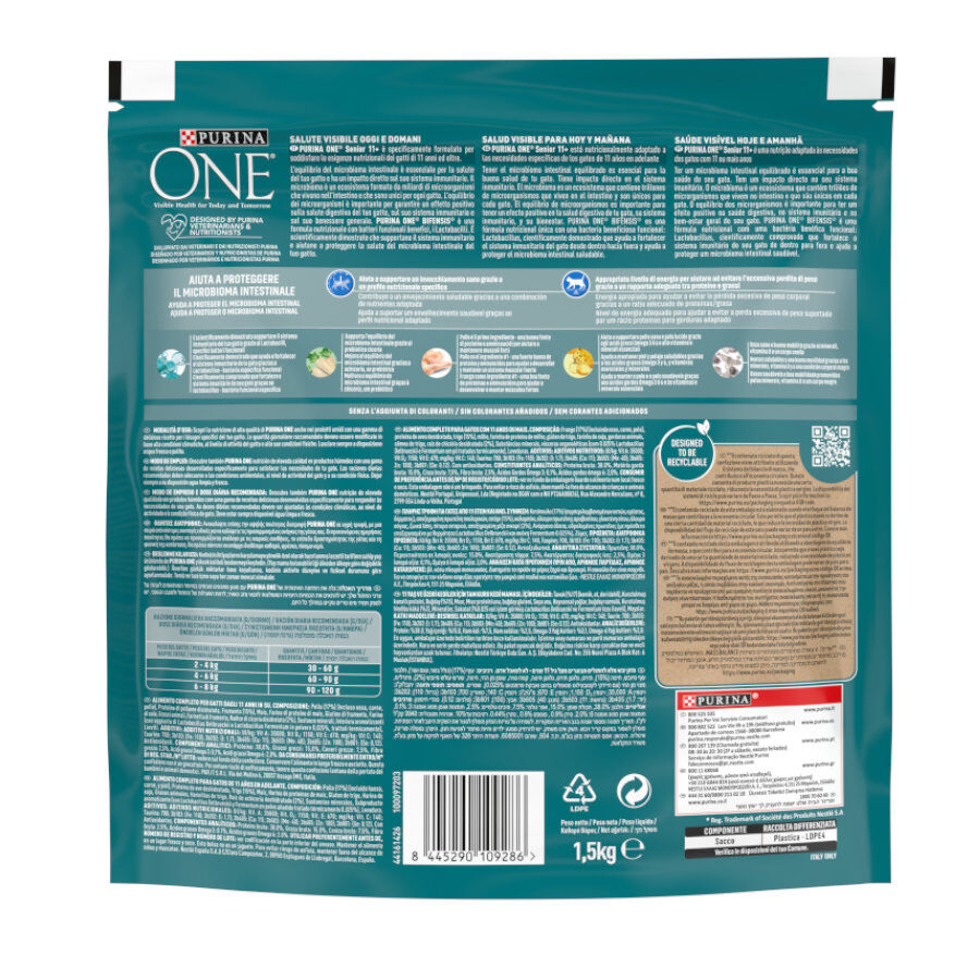 Purina ONE Senior 11+ Bifensis Pollo pienso para gatos thumbnail