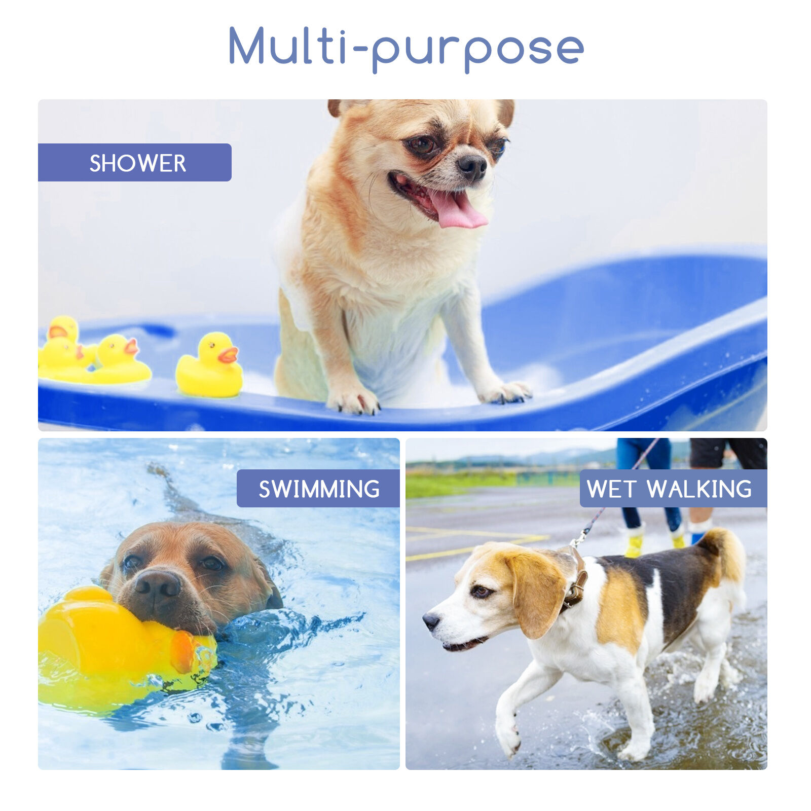 Nobleza Albornoz para Perros con Velcro, Superabsorbente y de Secado r&aacute;pido, Albornoz de Microfibra para Todos los Gatos y Perros, , large Imagen numero 4