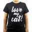 Camiseta niño/a "Love my cat!" color Negro, , large indicador imagen numero 2
