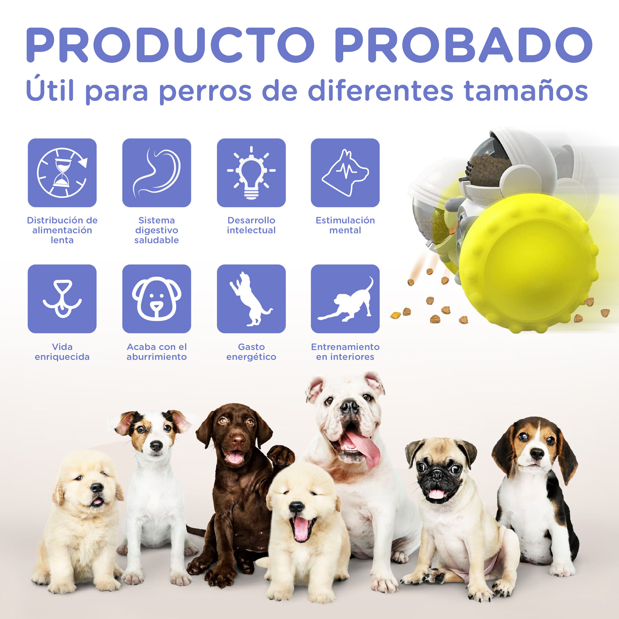 Robot con Fugas - Juguete Interactivo con premios y de inteligencia para perros, , large Imagen numero 3