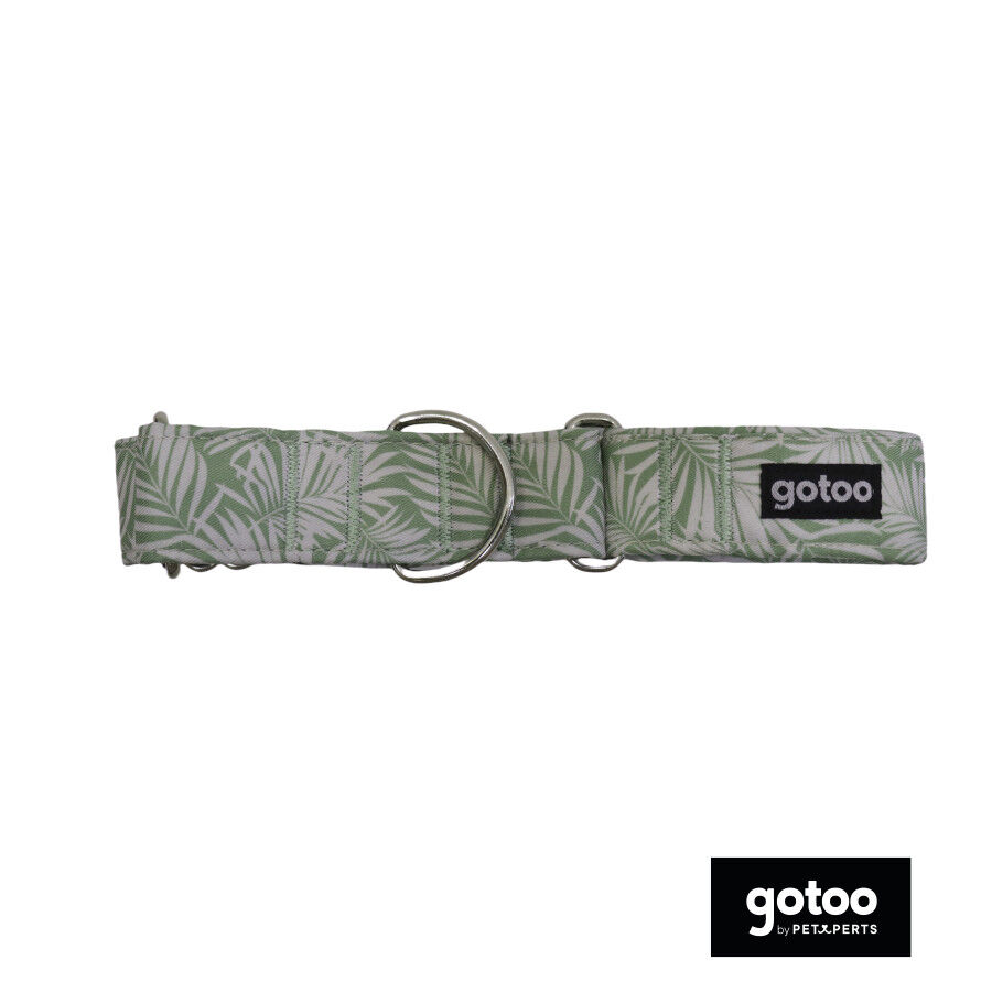 Gotoo Collar martingale estampado verde para perros thumbnail