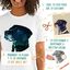 Mascochula camiseta mujer noche estrellada personalizada con tu mascota negra, , large indicador imagen numero 2