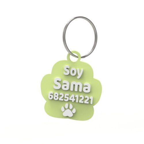 Seron chapa identificativa con nombre verde menta para gatos, , large Imagen numero 2